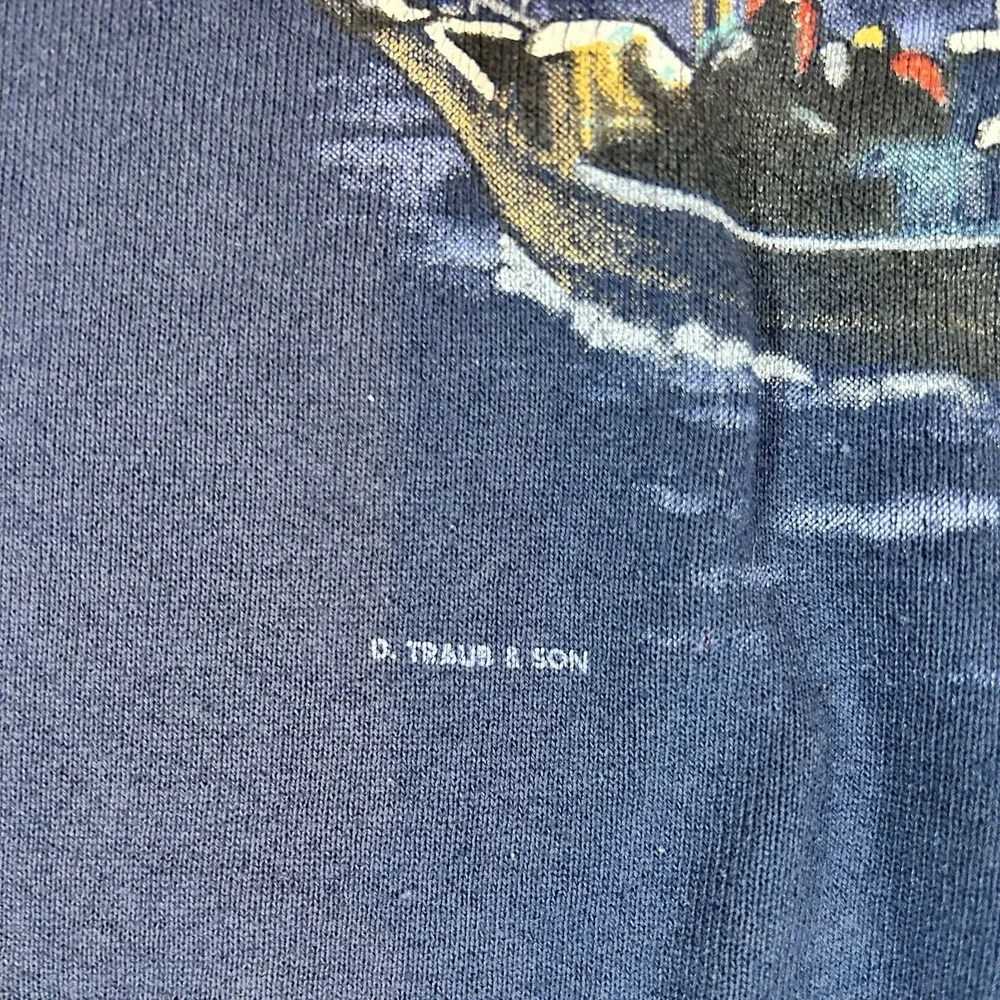Vintage 1994 Chesapeake Bay Mens XL Blue Graphic Logo Sweatshirt Long Sleeve USA - Picture 3 of 11